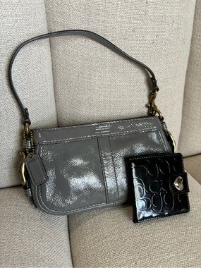 Coach mini zoe bag & mirror (Patent leather)